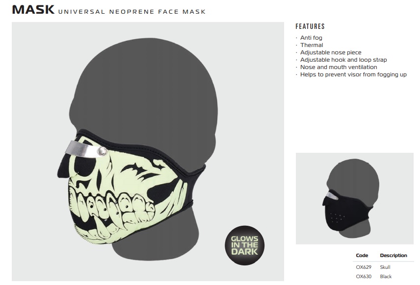 Oxford Mask neoprene face mask
