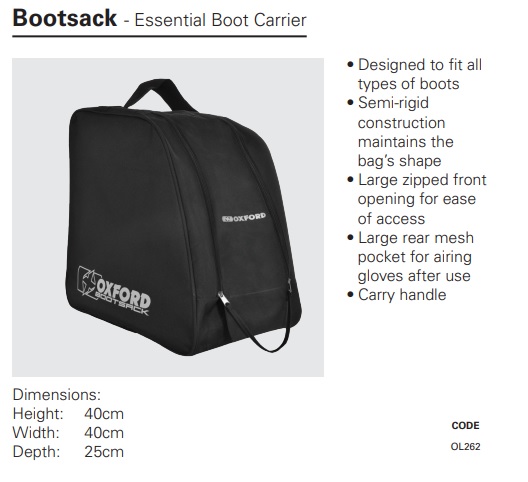 Oxford bootsack essential boot carrier