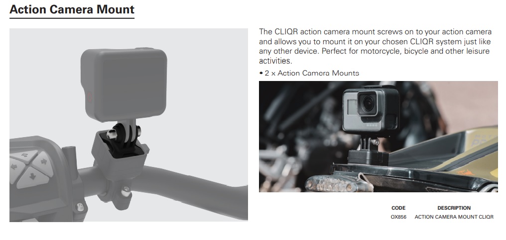 Oxford CLIQR Action camera mount