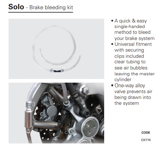 Oxford Solo brake bleeding kit