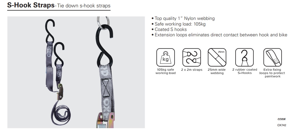 Oxford S Hook straps