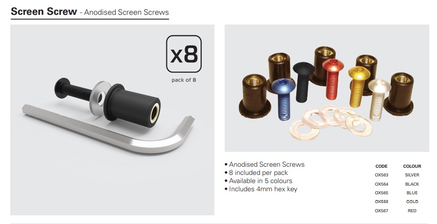 Oxford Screen screw kit