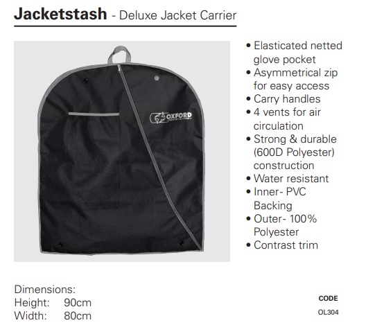 Oxford Jacket stash deluxe jacket carrier
