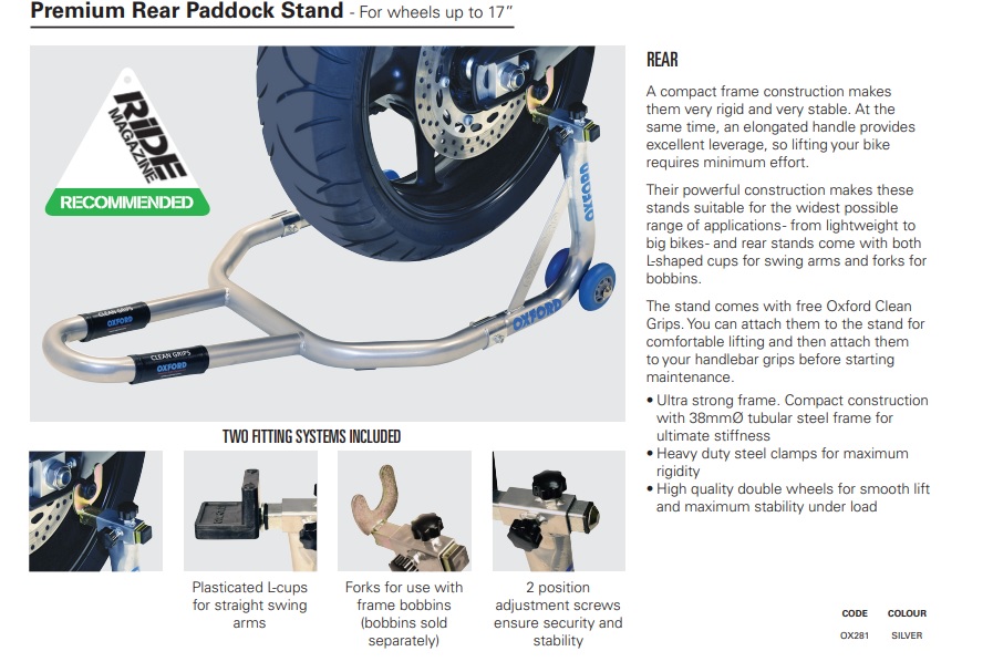 Oxford Premium front paddock stand