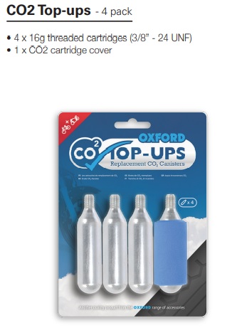 Oxford CO2 top ups 4 pack