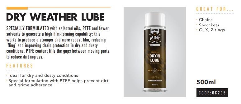 Oxford Mint Dry weather lube