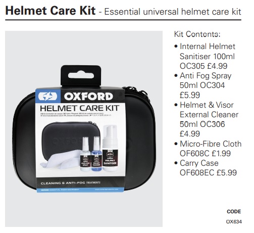 Oxford Helmet care kit