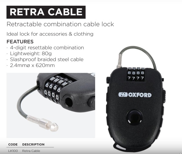 Oxford Retra cable